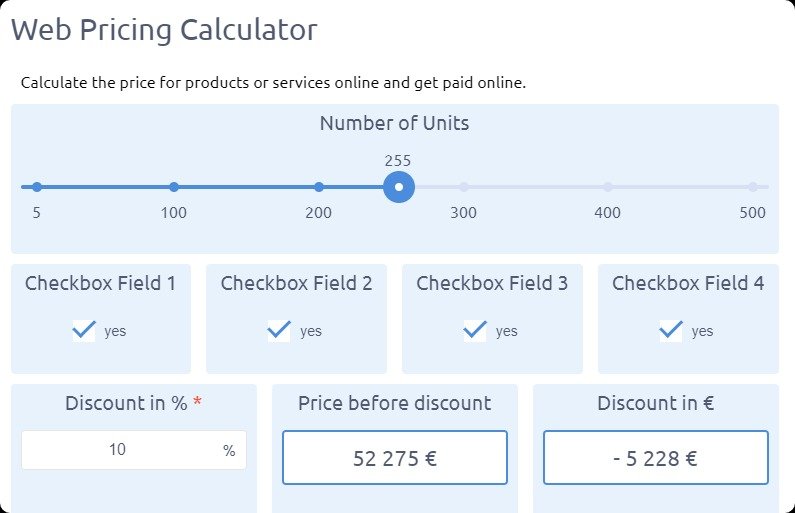 best online calculator builder.