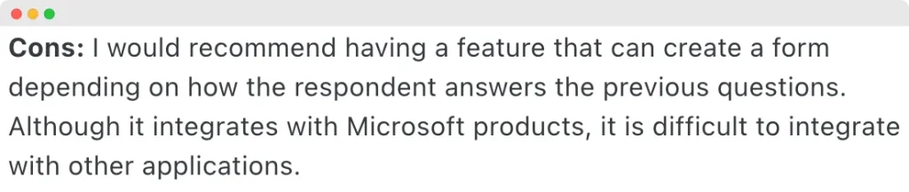 Microsoft Survey Alternatives.