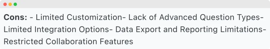 Microsoft Survey Alternatives.