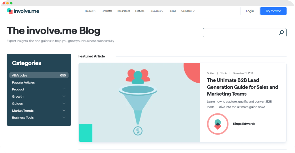 involve.me's blog.