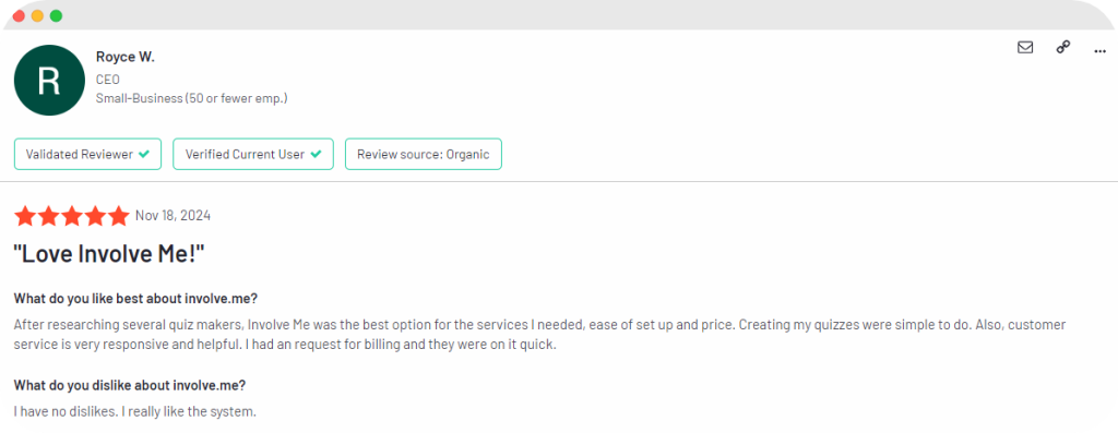 involve.me homepage.
