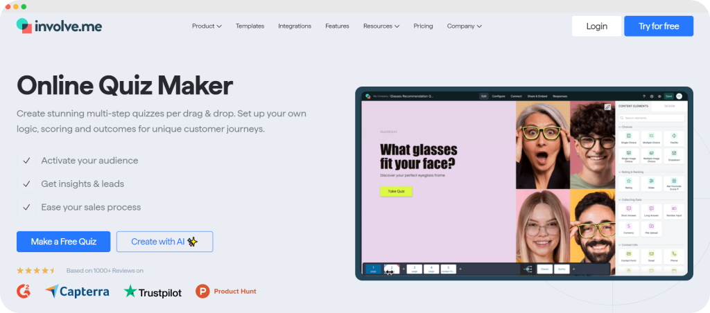 involve.me - An online quiz maker.