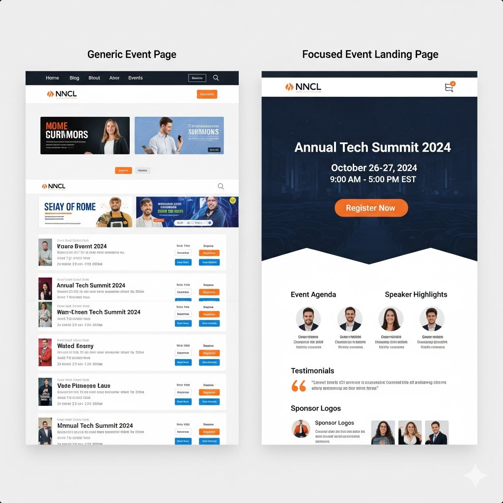 Events Landing Page Optimization.