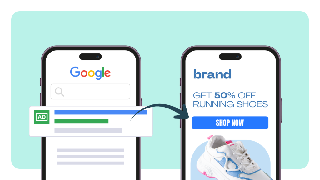 google ads landing page.