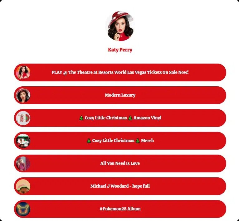 Katy Perry Link bio.