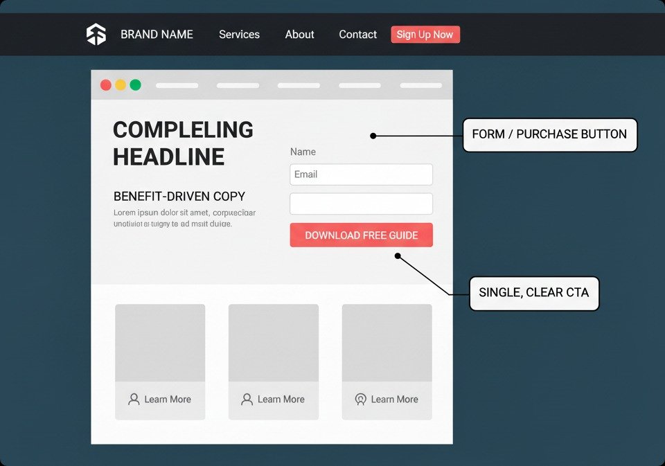 Landing Page vs Homepage.
