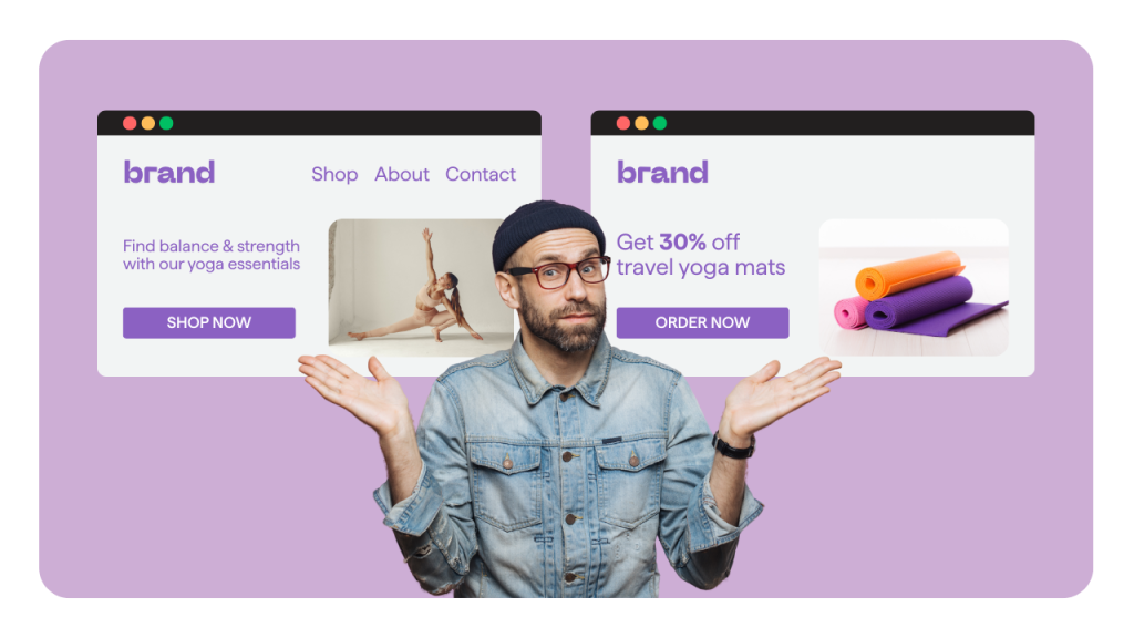 Landing page vs website.