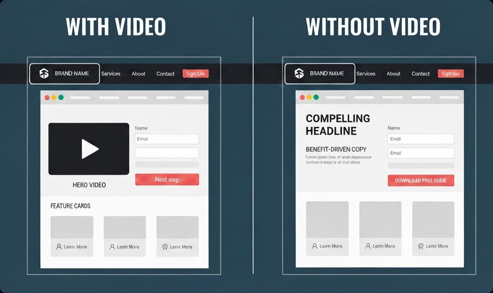 Video on Landing Page.