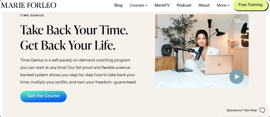 Video on Landing Page.